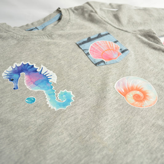 Artstickly Bügelbilder Meerestiere A5-Set, 2 Bögen für Kinder Babys