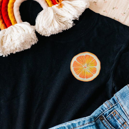 ArtStickly Bügelbilder Orangenhälfte A4-Set für Kinder, Erwachsene