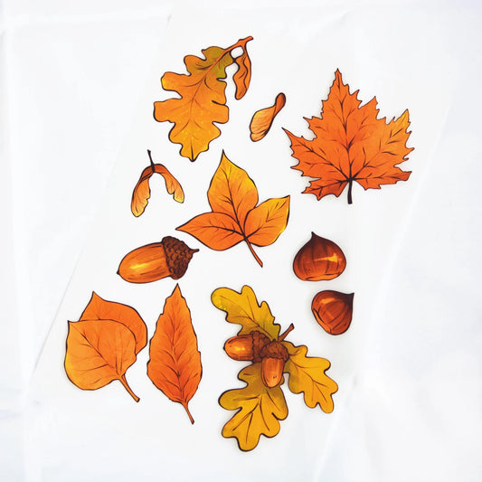ArtStickly Bügelbilder Herbstblätter A4-Set für Kinder, Erwachsene
