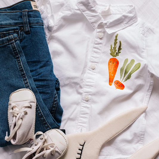 Artstickly Bügelbilder Gemüse A5-Set, 2 Bögen für Kinder, Babys