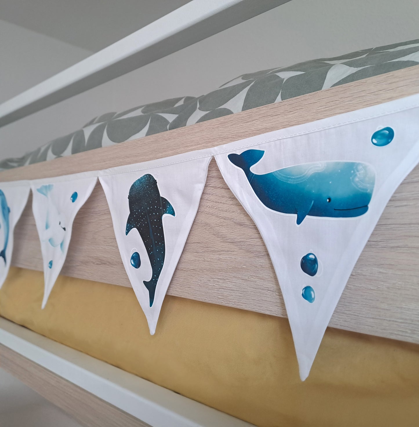 Artstickly cotton bunting with nautical design, 3m fabric garland | Nursery, baby room decoration | Gift idea for babies, children, newborns
