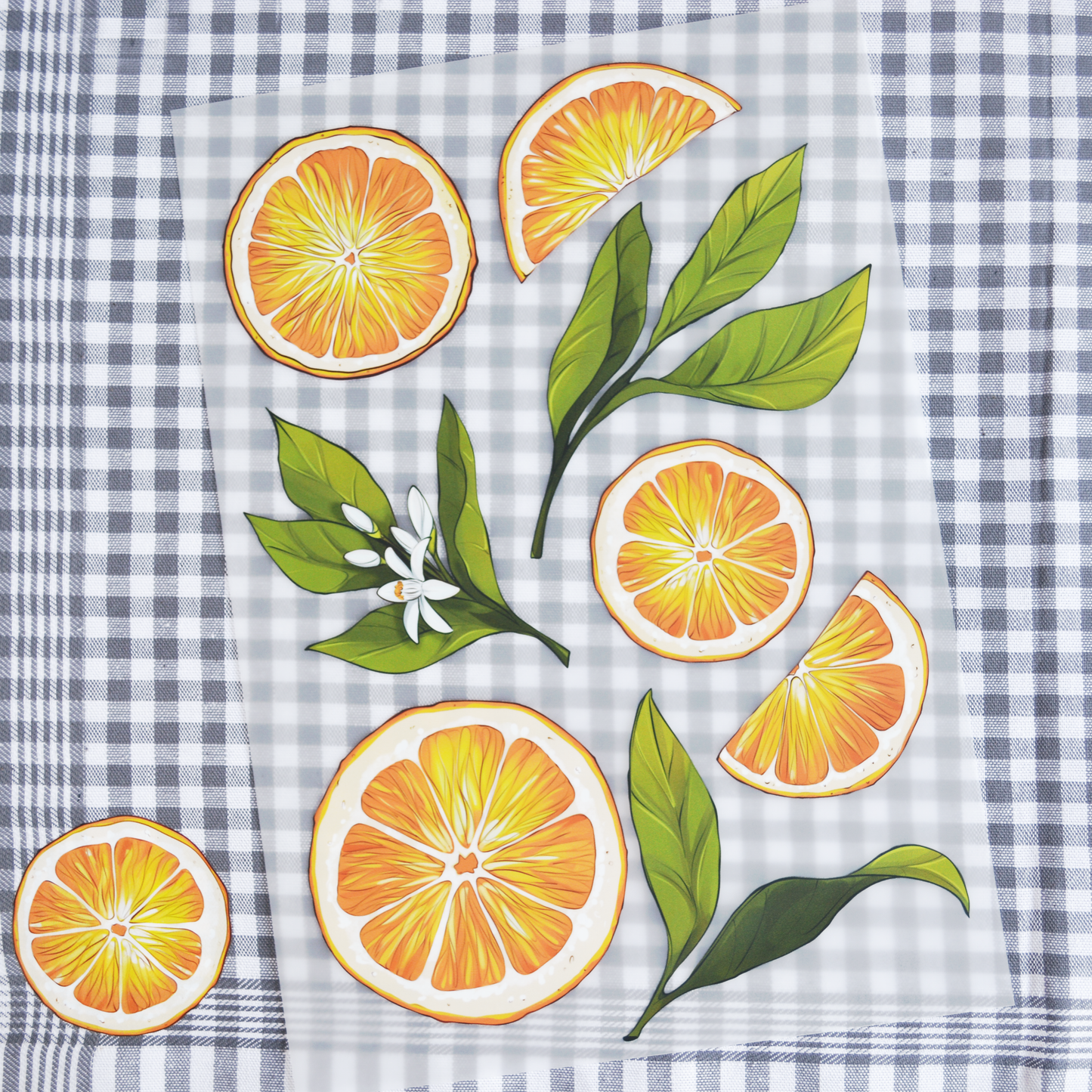 ArtStickly Bügelbilder Orangenhälfte A4-Set für Kinder, Erwachsene