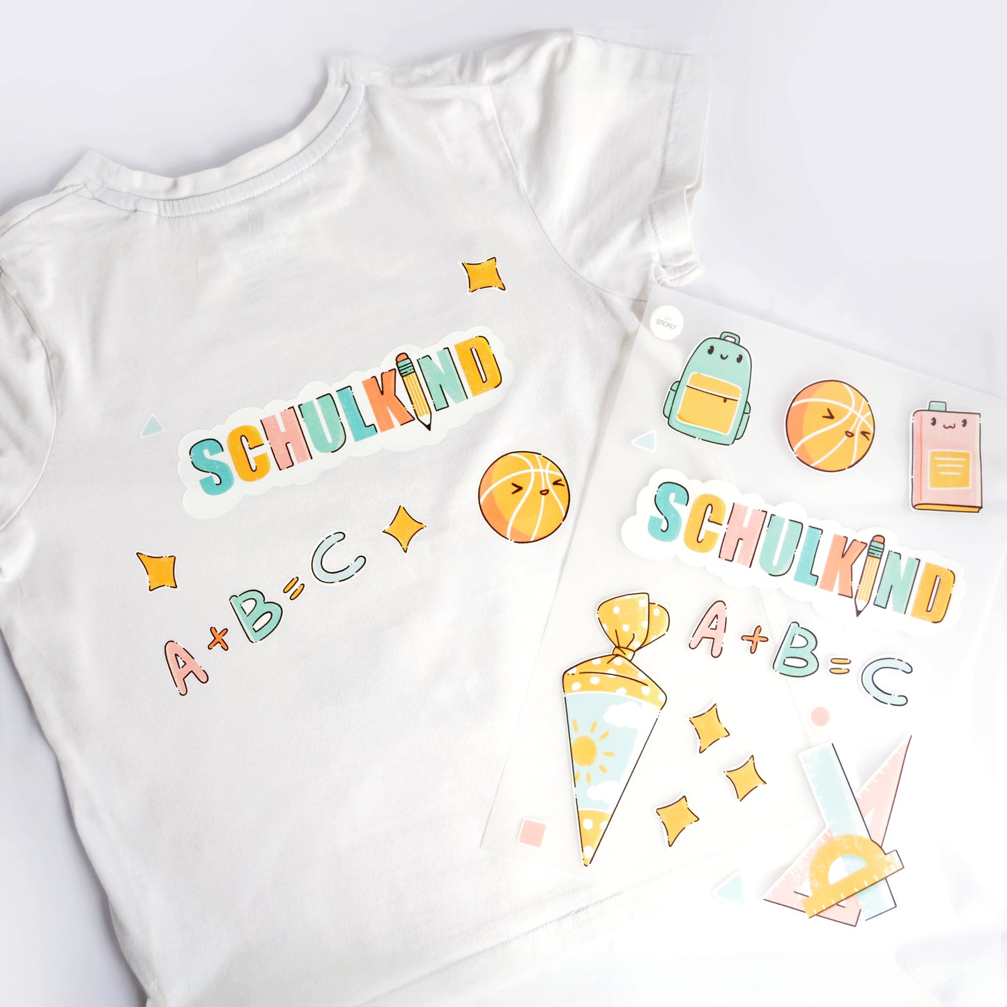 ArtStickly Bügelbilder Schulkind A4-Set für Kinder, Jungs, Mädchen