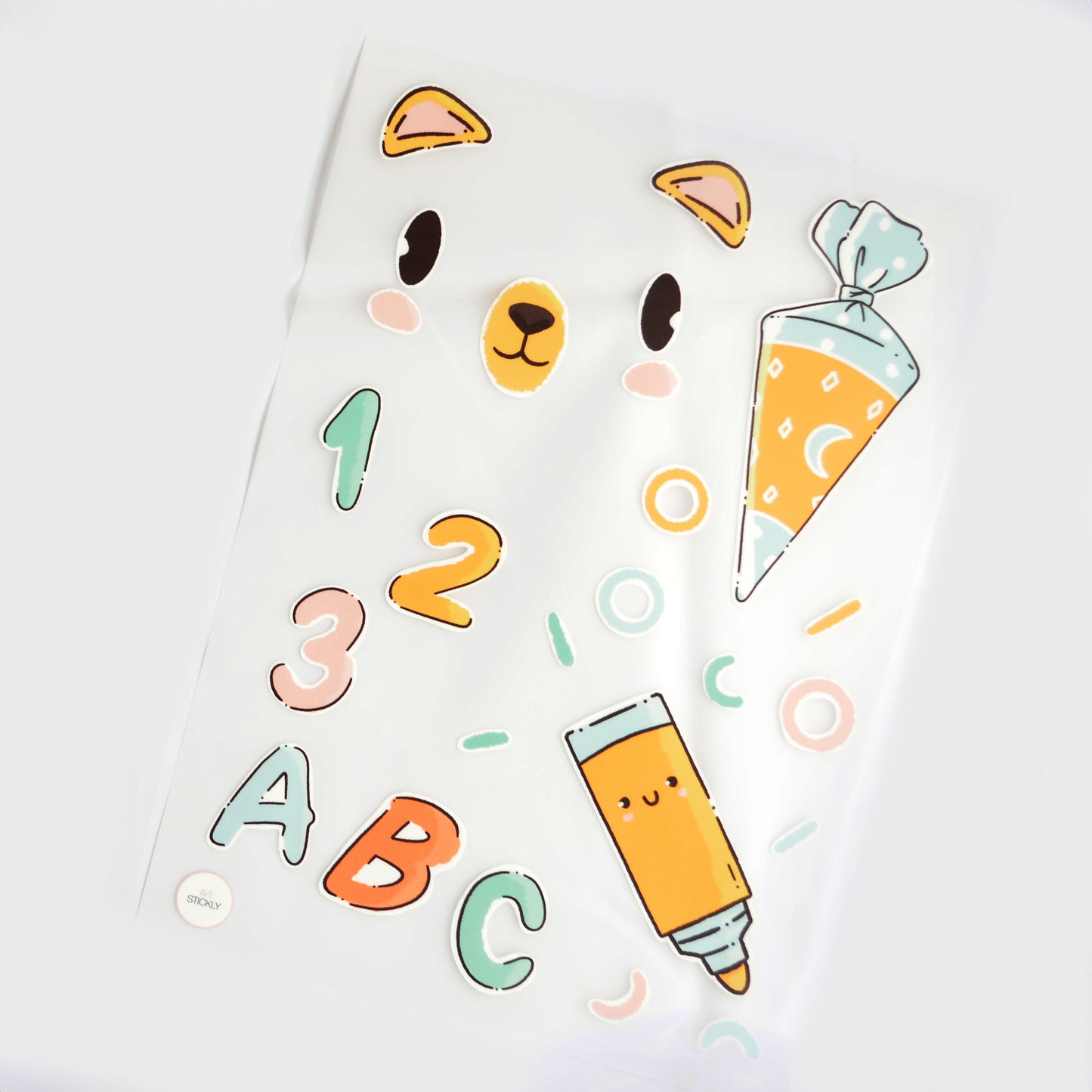 ArtStickly Bügelbilder Schule A4-Set für Kinder, Jungs, Mädchen