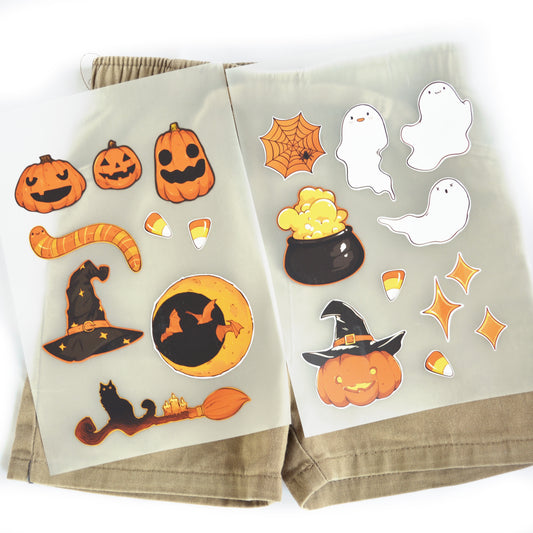 Artstickly Bügelbilder Halloween A5-Set, 2 Bögen für Kinder, Familien, Erwachsene