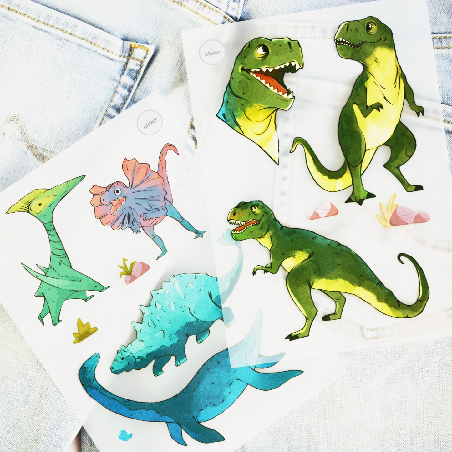 Artstickly Bügelbilder Dino Rex A5-Set für Kinder, Babys