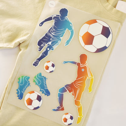 ArtStickly Bügelbilder Fußball A4-Set für Jungs, Kinder, Erwachsene