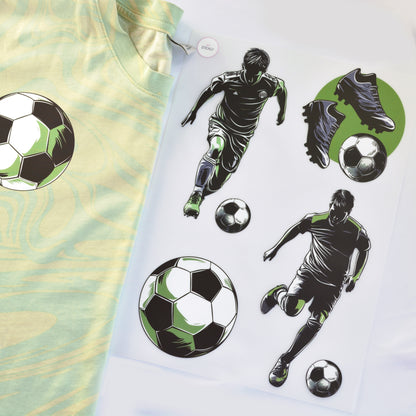 Artstickly Bügelbilder Fußball A4-Set für Kinder, Jungs, Mädchen