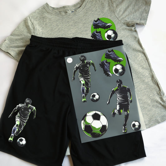 Artstickly Bügelbilder Fußball A4-Set für Kinder, Jungs, Mädchen