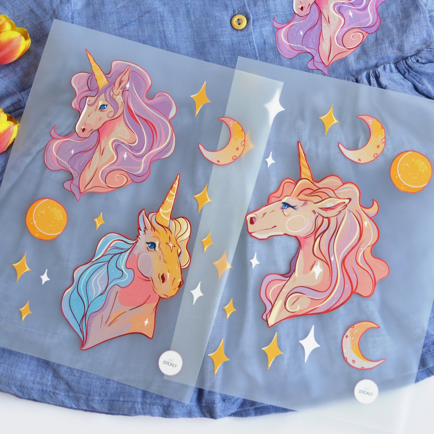 Artstickly Bügelbilder Einhorn A5-Set, 2 Bögen für Kinder, Babys