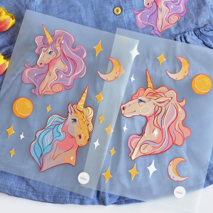 Artstickly Bügelbilder Einhorn A5-Set, 2 Bögen für Kinder, Babys