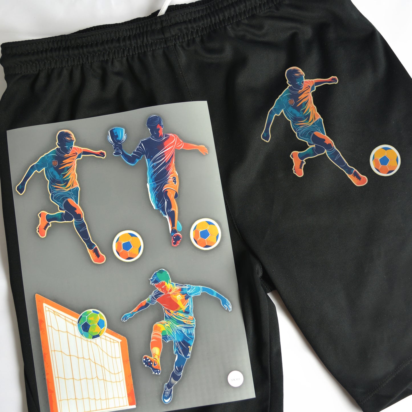 Artstickly Bügelbilder Fußball Tor A4-Set für Kinder, Jungs, Mädchen