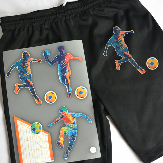 Artstickly Bügelbilder Fußball Tor A4-Set für Kinder, Jungs, Mädchen