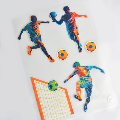 Artstickly Bügelbilder Fußball Tor A4-Set für Kinder, Jungs, Mädchen