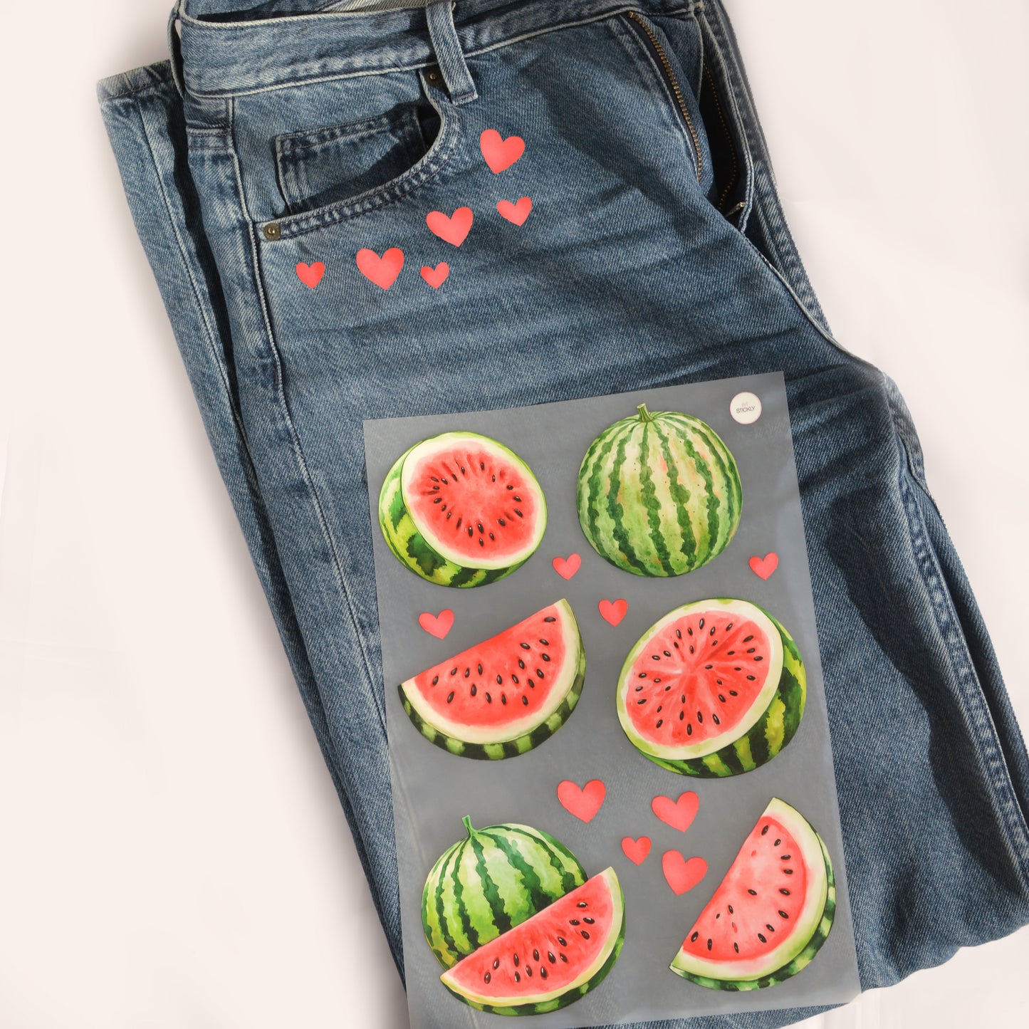 ArtStickly Bügelbilder Wassermelonen A4-Set für Kinder, Erwachsene