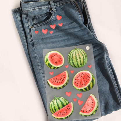 ArtStickly Bügelbilder Wassermelonen A4-Set für Kinder, Erwachsene