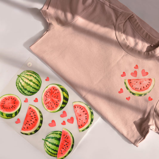 ArtStickly Bügelbilder Wassermelonen A4-Set für Kinder, Erwachsene
