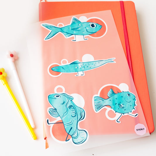 Artstickly Bügelbilder Fisch A4-Set für Kinder Babys