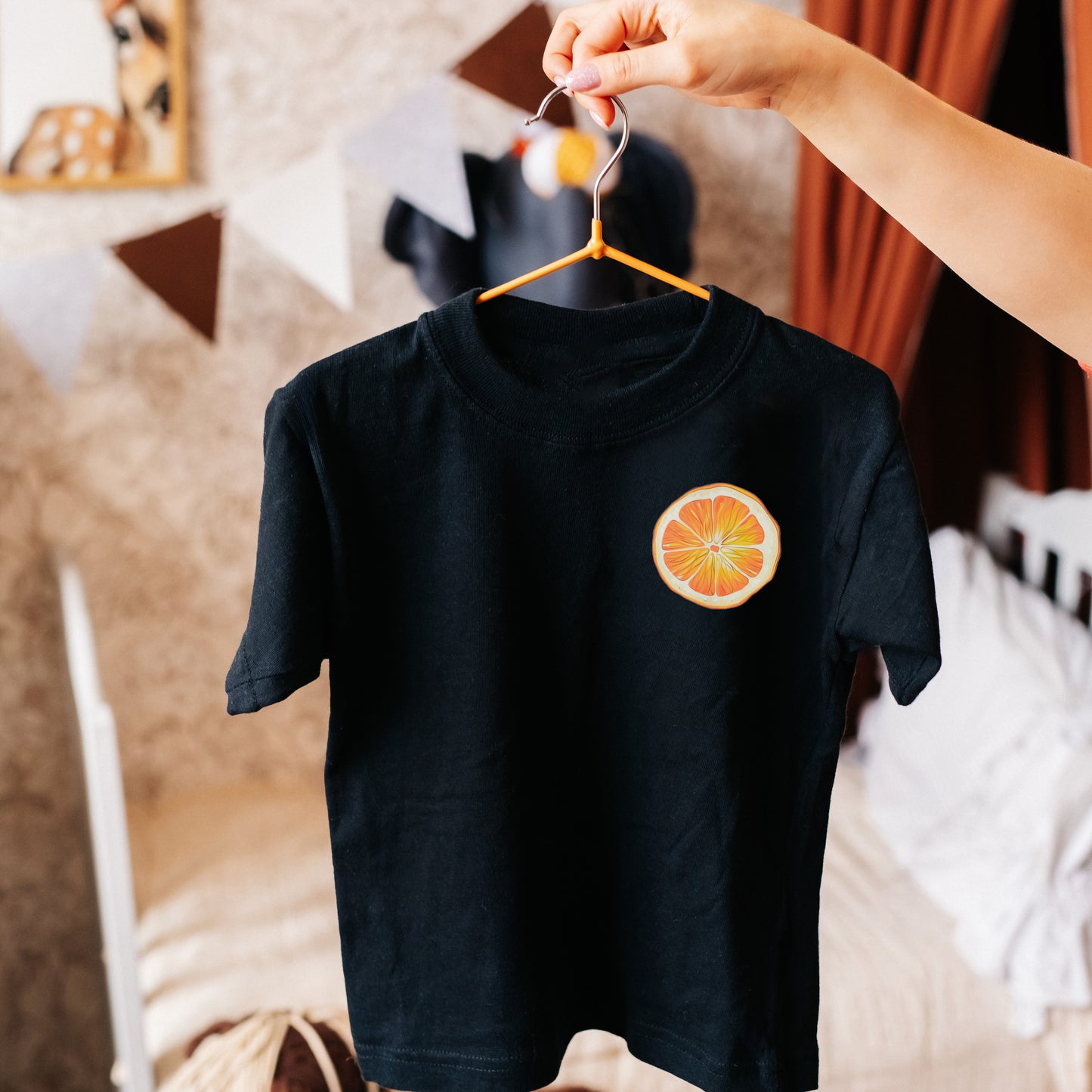 ArtStickly Bügelbilder Orangenhälfte A4-Set für Kinder, Erwachsene