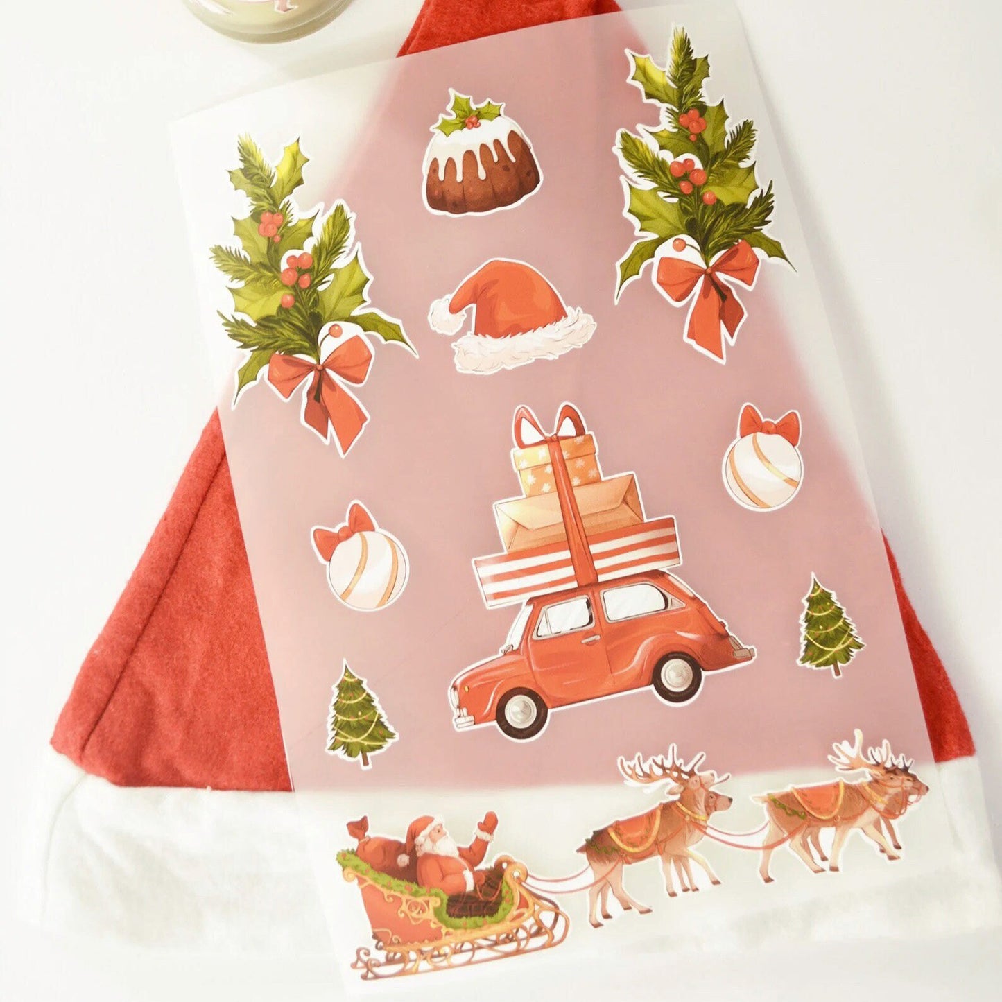 Artstickly Bügelbilder Weihnachten A5-Set, 2 Bögen für Kinder, Familie