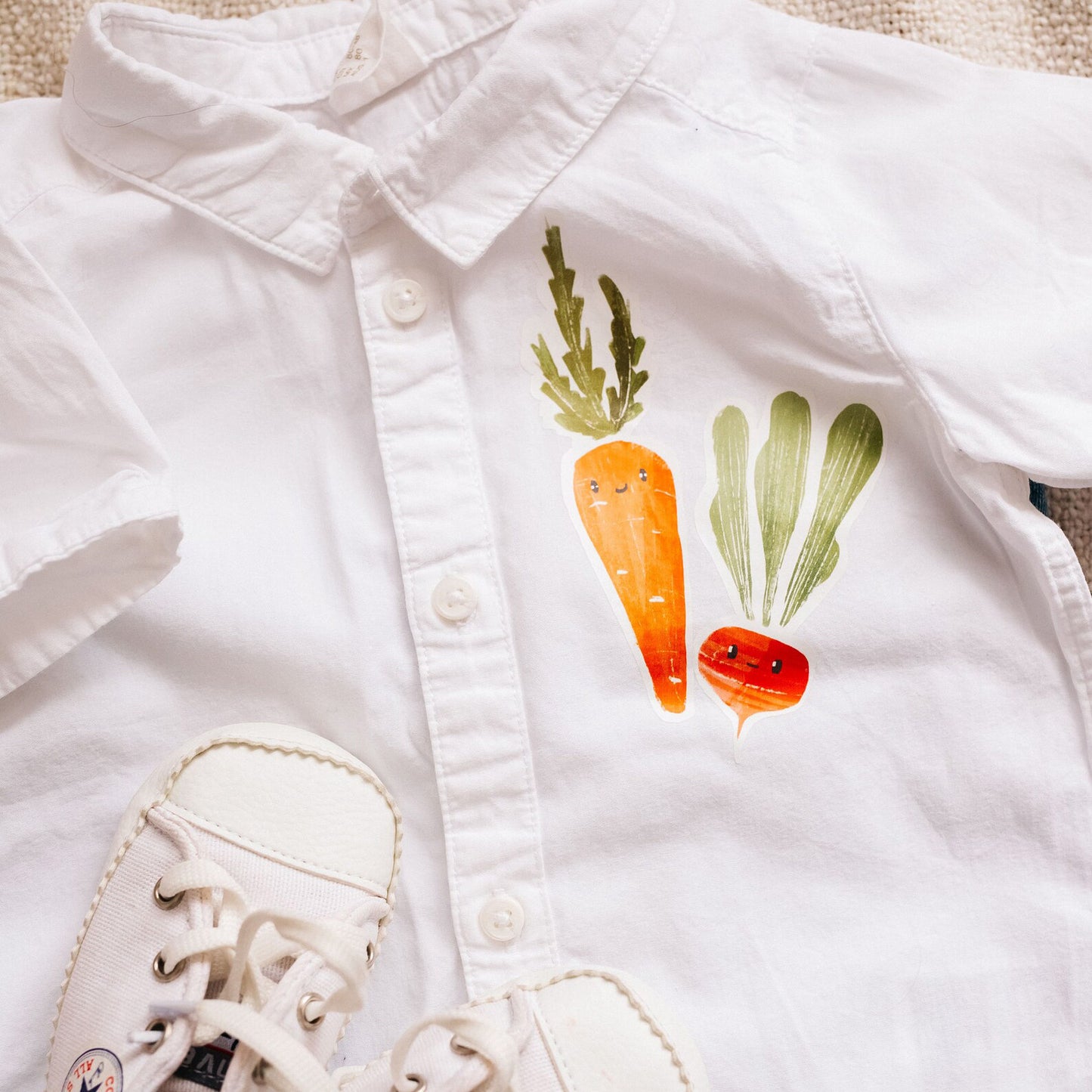 Artstickly Bügelbilder Gemüse A5-Set, 2 Bögen für Kinder, Babys